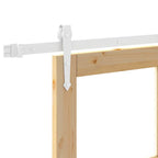 Porta Scorrevole Naturale in Legno Massello di Pino e Vetro 61 x 198,5 cm