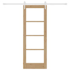 Porta Scorrevole Marrone 73.5 x 198.5 cm Legno e Metallo