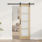 Porta scorrevole ORKDAL legno massello pino e vetro naturale 61 x 198,5 cm