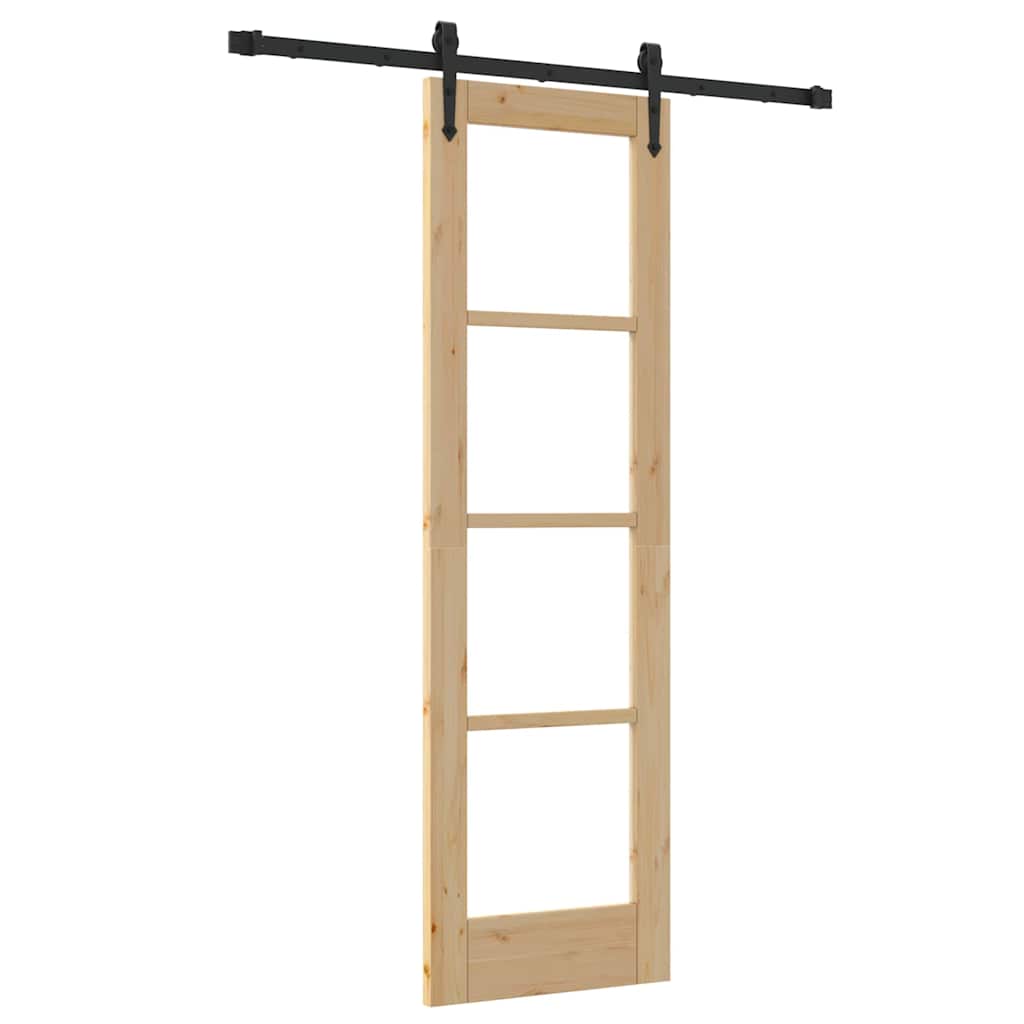 Porta scorrevole ORKDAL legno massello pino e vetro naturale 61 x 198,5 cm