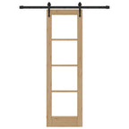 Porta scorrevole ORKDAL legno massello pino e vetro naturale 61 x 198,5 cm