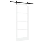 Porta scorrevole ORKDAL bianco 83 x 211 cm legno massello pino e vetro