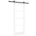 Porta scorrevole ORKDAL bianco 83 x 211 cm legno massello pino e vetro
