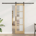 Porta scorrevole ORKDAL legno massello pino e vetro naturale 61 x 198,5 cm