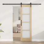 Porta scorrevole ORKDAL legno massello pino e vetro naturale 61 x 198,5 cm