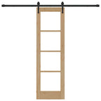Porta scorrevole ORKDAL legno massello pino e vetro naturale 61 x 198,5 cm