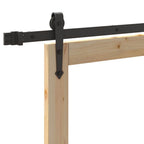 Porta scorrevole ORKDAL legno massello pino e vetro naturale 93 x 211 cm