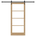 Porta scorrevole ORKDAL legno massello pino e vetro naturale 93 x 211 cm