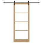 Porta scorrevole ORKDAL legno massello pino e vetro naturale 93 x 232 cm