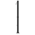 Doccia Solare da Esterno Nero 217 cm PVC e Alluminio
