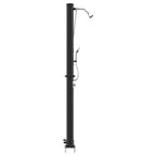Doccia Solare da Esterno Nero 217 cm PVC e Alluminio