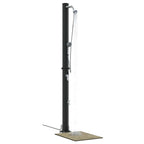 Doccia Solare da Esterno Nero 217 cm PVC e Alluminio