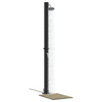 Doccia Solare da Esterno Nero 217 cm PVC e Alluminio