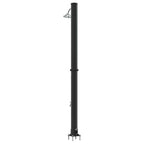 Doccia Solare da Esterno Nero 217 cm PVC e Alluminio