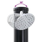 Doccia Solare da Esterno Nero 217 cm in PVC e Alluminio