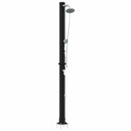 Doccia Solare da Esterno Nero 217 cm PVC e Alluminio