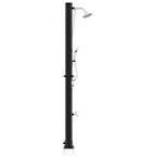Doccia Solare da Esterno Nero 217 cm PVC e Alluminio