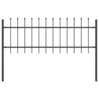 Recinzione per Giardino 2 pezzi Acciaio Grigio 340 x 110 cm