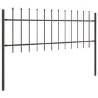 Recinzione per Giardino 2 pezzi Acciaio Grigio 340 x 110 cm