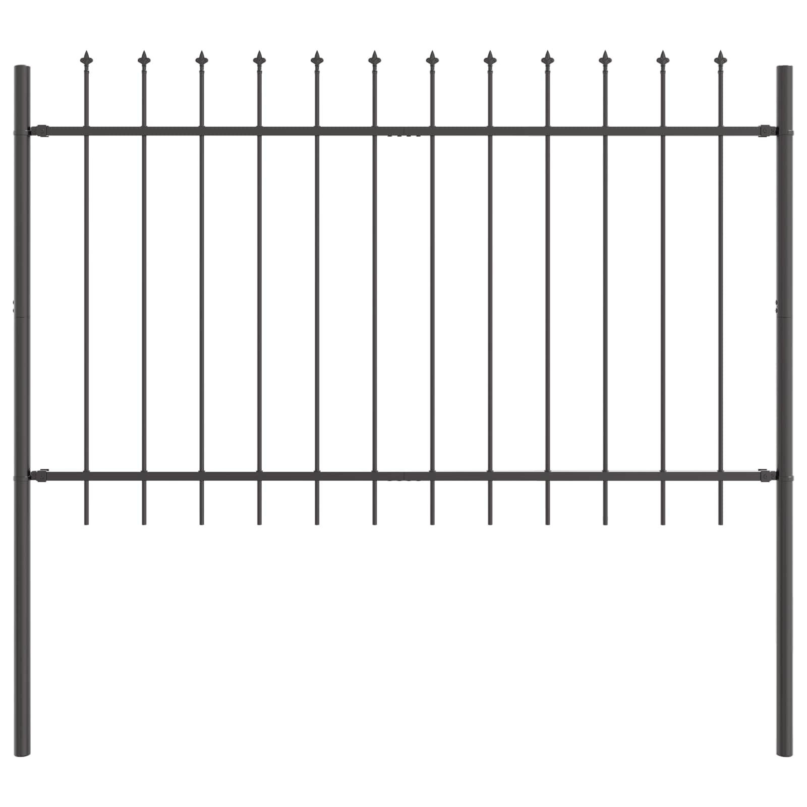 Recinzione per Giardino 2 pezzi Grigio 3,4 x 0,8 m