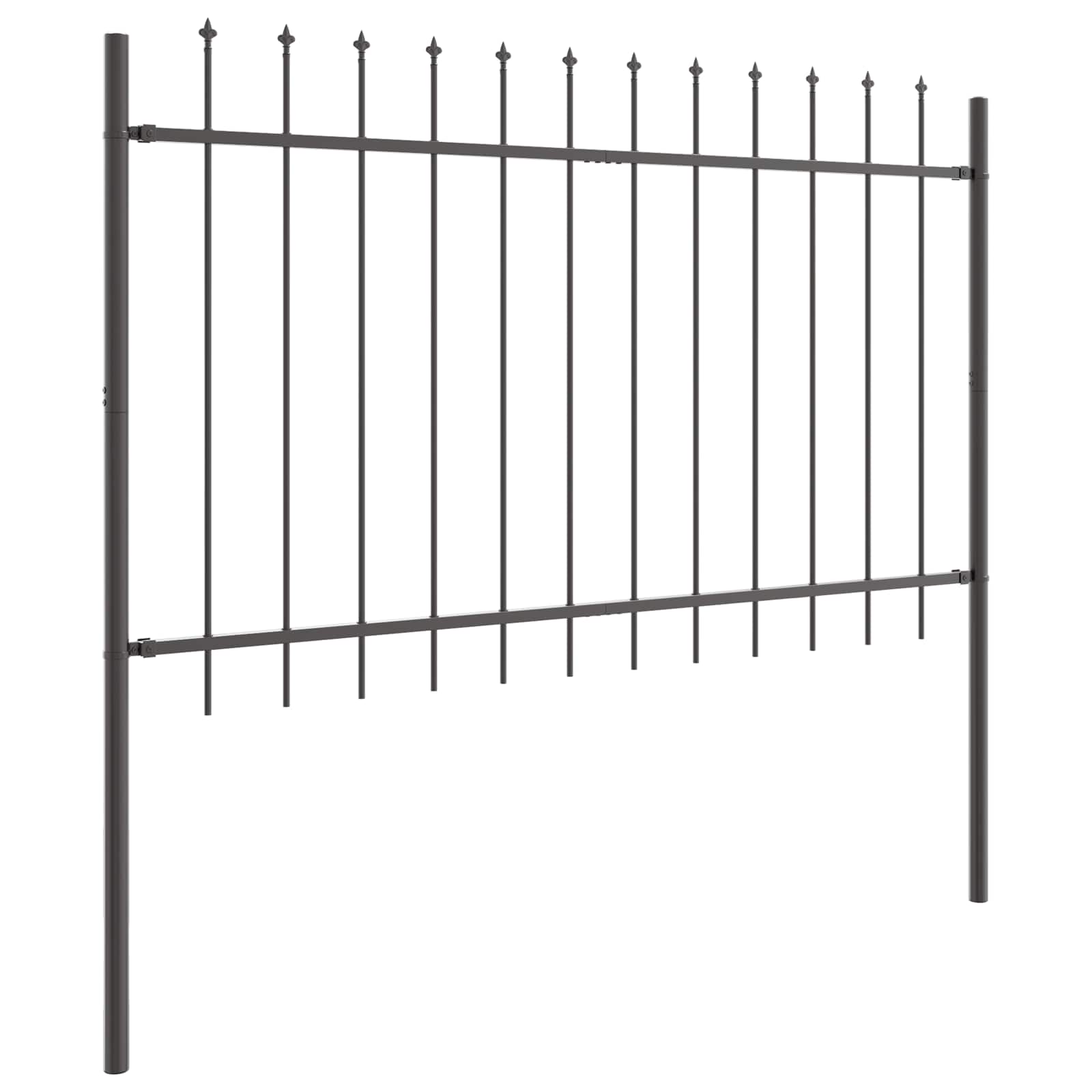 Recinzione per Giardino 2 pezzi Grigio 3,4 x 0,8 m