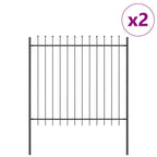 Recinzione per Giardino 2 pezzi Grigio 3,4 x 1,5 m