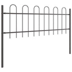 Recinzione da Giardino in Acciaio Grigio 3,4 x 0,6 m - 2 Pezzi