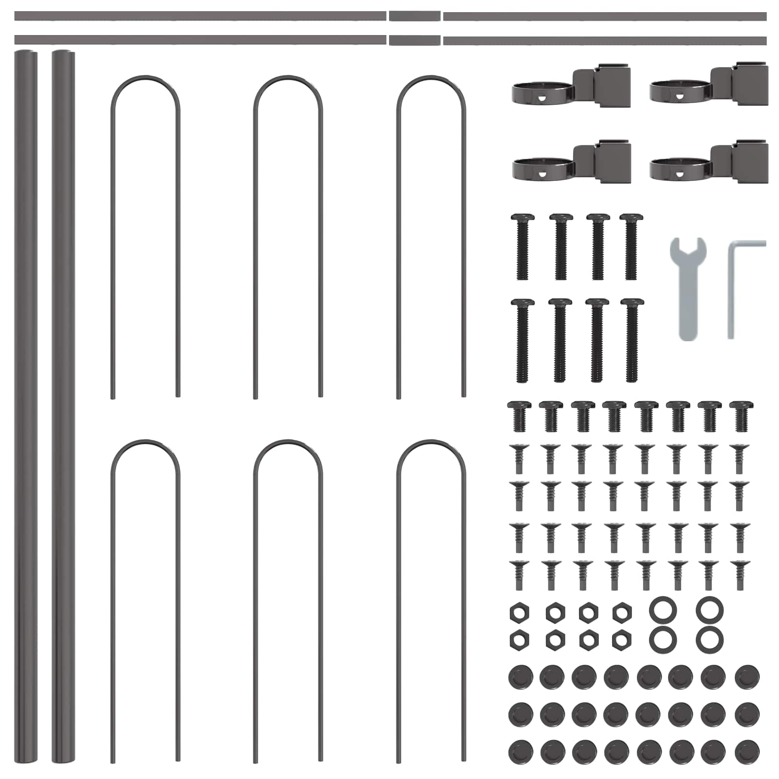 Recinzione da Giardino in Acciaio Grigio 3,4 x 0,6 m - 2 Pezzi