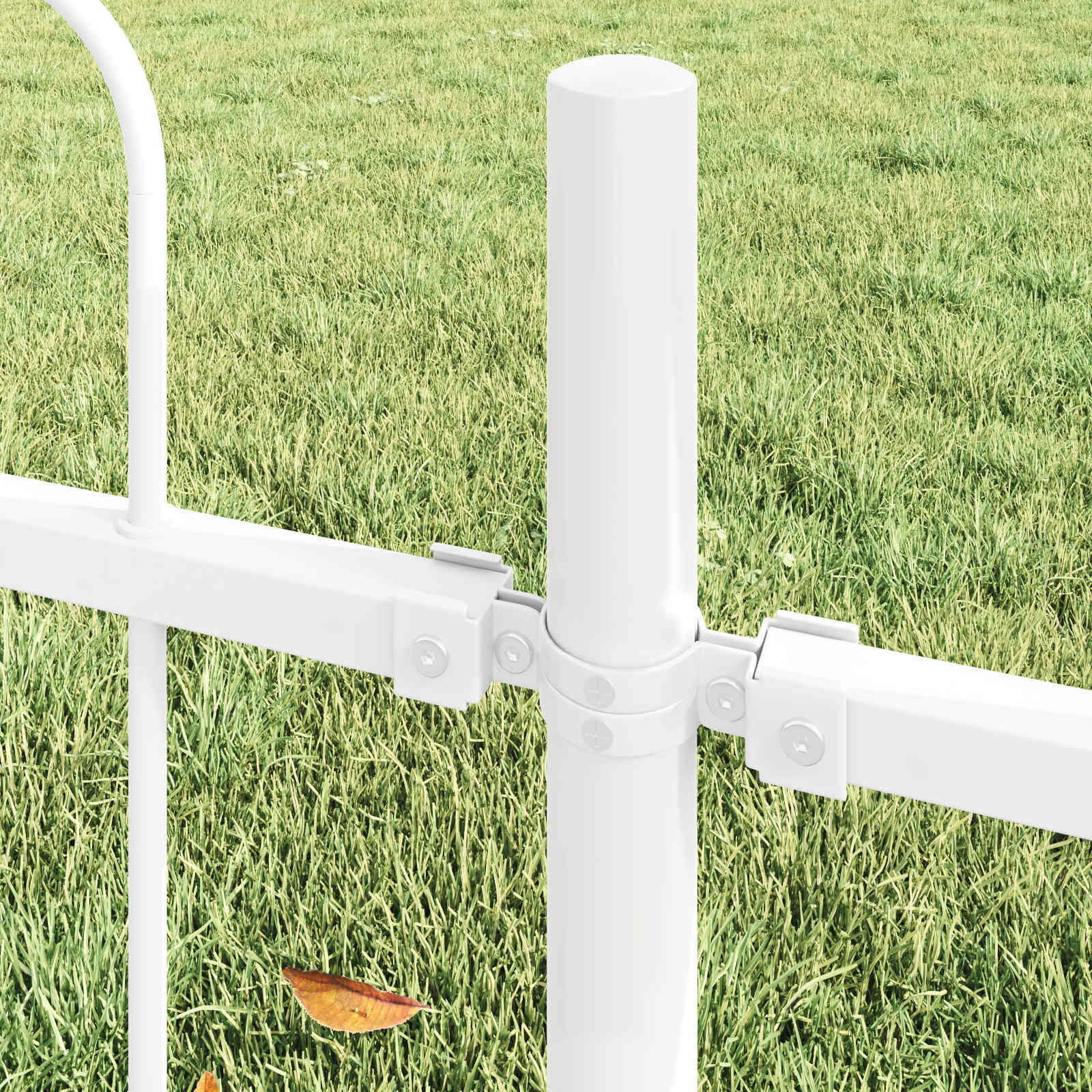 Recinzione per Giardino 2 pezzi Grigio 3,4 x 1 m Acciaio Verniciato
