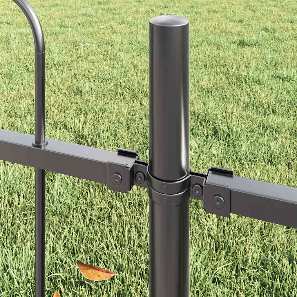 Recinzione per Giardino 2 pezzi Acciaio Grigio 3,4 x 1,5 m