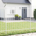 Recinzione per Giardino 2 pezzi Acciaio Verniciato Bianco 340 x 170 cm