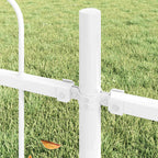 Recinzione per Giardino 2 pezzi Bianco 3,4 x 0,6 m Acciaio