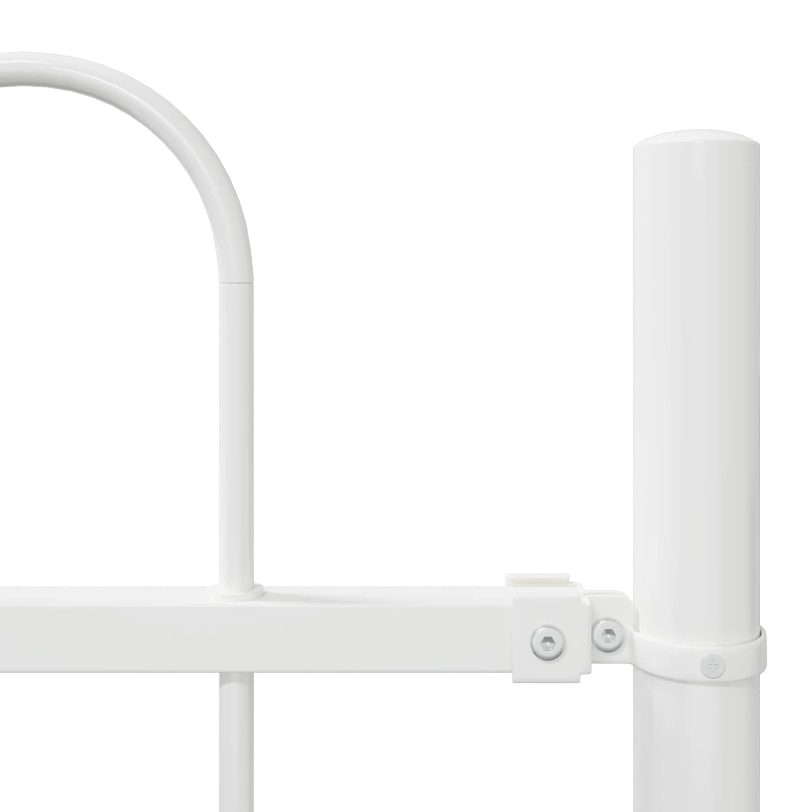 Recinzione per Giardino 2 pz Acciaio Verniciato Bianco 3,4 x 0,8 m