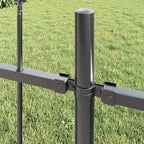 Recinzione per Giardino 3 pezzi Grigio Acciaio 510 x 130 cm