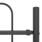 Recinzione per Giardino 3 pezzi Acciaio Grigio 5,1 x 1,2 m