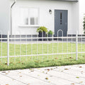 Recinzione per Giardino 3 pz Acciaio Verniciato Bianco 510 x 110 cm