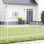 Recinzione per Giardino 4 Pezzi Acciaio Bianco 6,8 x 0,8 m