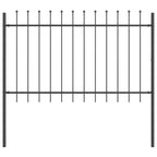 Recinzione per Giardino 5 pz Acciaio Grigio 850 x 130 cm