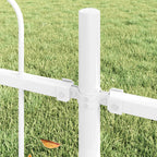 Recinzione da Giardino 5 pezzi Acciaio Bianco 8,5 x 0,6 m