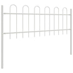 Recinzione da Giardino 5 pezzi Acciaio Bianco 8,5 x 0,6 m
