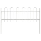 Recinzione da Giardino 5 pezzi Acciaio Bianco 8,5 x 0,6 m
