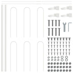 Recinzione da Giardino 5 pezzi Acciaio Bianco 8,5 x 0,6 m