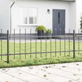 Recinzione per Giardino 6 pezzi Acciaio Grigio 10,2 x 0,6 m
