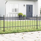 Recinzione per Giardino 6 pezzi Acciaio Grigio 10,2 x 0,6 m