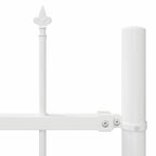 Recinzione per Giardino 7 pezzi Acciaio Bianco 11,9 x 0,8 m
