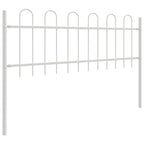 Recinzione per Giardino 7 pezzi Acciaio Bianco 11,9 x 0,6 m