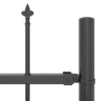 Recinzione per Giardino 8 pezzi Acciaio Grigio 13,6 x 1,2 m