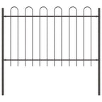 Recinzione per Giardino 8 pezzi Acciaio Grigio 13,6 x 1,2 m