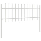 Recinzione per Giardino 8 pz Acciaio Verniciato Bianco 13,6 x 0,6 m