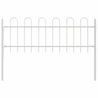 Recinzione per Giardino 8 pezzi Acciaio Verniciato Bianco 13,6 x 0,6 m